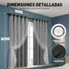 Cortina Estrellas Blackout 200 X 130 Cm, 2 Unidades | Habita