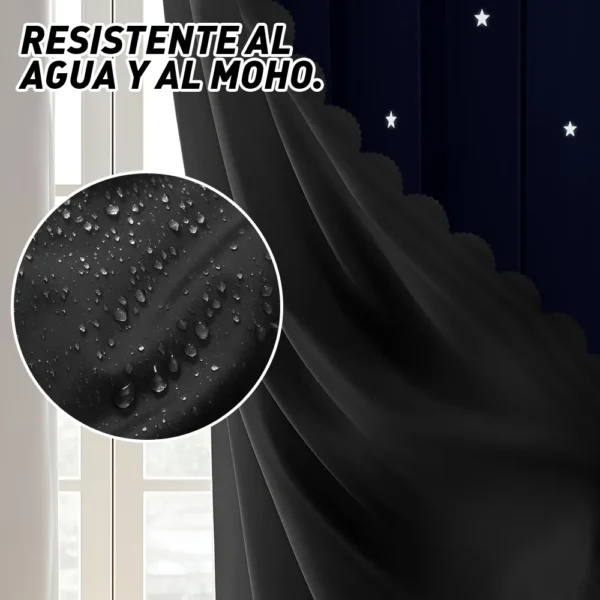 Cortina Estrellas Blackout 270 Cm X 215 Cm, 2 Unidades