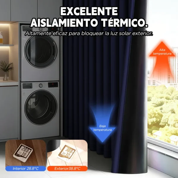 2 Panele Cortinas Blackout Para Ventana 280x270cm Habitacion