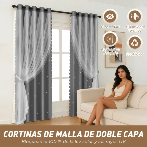 D_NQ_NP_2X_912619-CBT111990334275_052026-F-2pz-cortina-estrellas-blackout-opaca-214x160cm-cuarto-sala 2pz Cortina Estrellas Blackout Opaca 214x160cm Cuarto Sala