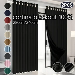 2 Panele Cortinas Blackout Para Ventana 280x240cm Habitacion
