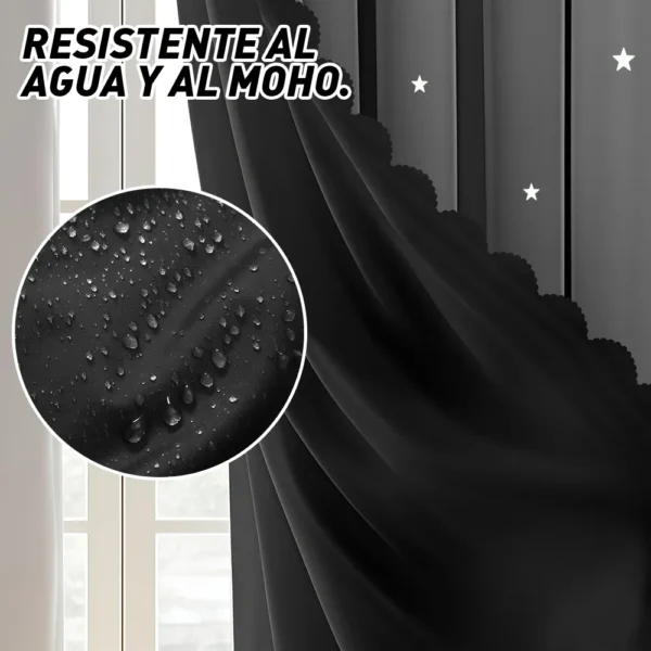 Cortina Estrellas Blackout 280 Cm X 220 Cm, 2pcs