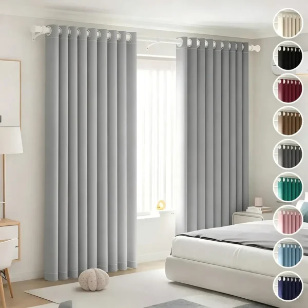 2 Panele Cortinas Blackout Para Ventana 280x210cm Habitacion