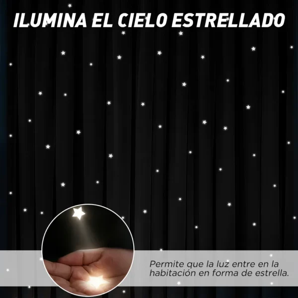 Cortina Estrellas Blackout 264 X 160 Cm, 2 Unidades | Habita