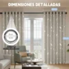 Cortina Blackout Luna Y Estrellas 300x230cm Cuarto Sala 2pcs