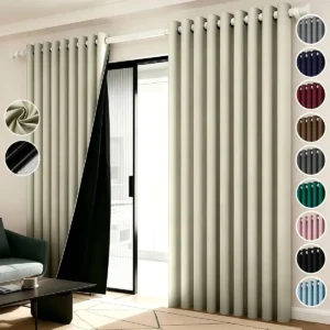 2 Panele Cortinas Blackout Para Ventana 300x260cm Habitacion