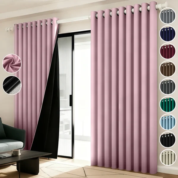 2 Panele Cortinas Blackout Para Ventana 274x217cm Habitacion