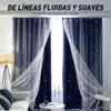 Cortina Estrellas Blackout 270 Cm X 215 Cm, 2 Unidades