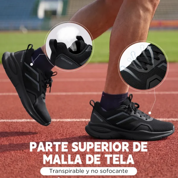D_NQ_NP_2X_984538-CBT113382404019_062026-F-tenis-negro-hombre-mujer-correr-tecnologia-rebote Tenis Negro Hombre Mujer Correr Tecnología Rebote