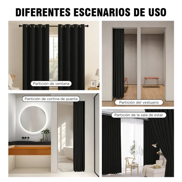 2 Panele Cortinas Blackout Para Ventana 300x230cm Habitacion